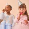 Picture of Caramelo Kids Girls Winter Snow Globe Party Dress - Ivory Blue