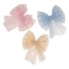 Picture of Caramelo Kids Girls Large Tulle & Pearls Hair Bow with Clip - Sky Blue