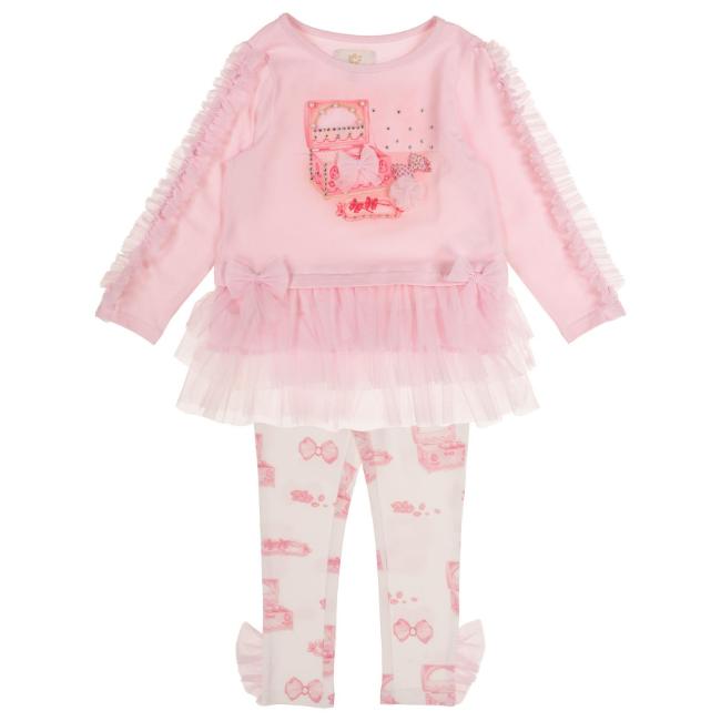 Picture of Caramelo Kids Girls Winter Jewellery Box Tunic & Legging Set X 2 - Pink