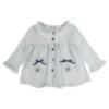 Picture of Beau KiD Girls Embroidered Teddy Stripe Pyjamas Set X 2 - Blue Ivory