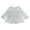 Picture of Beau KiD Girls Embroidered Teddy Stripe Pyjamas Set X 2 - Blue Ivory