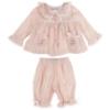 Picture of Beau KiD Baby Girls Embroidered Teddy Stripe Pyjamas Set X 2 -  Pink Ivory