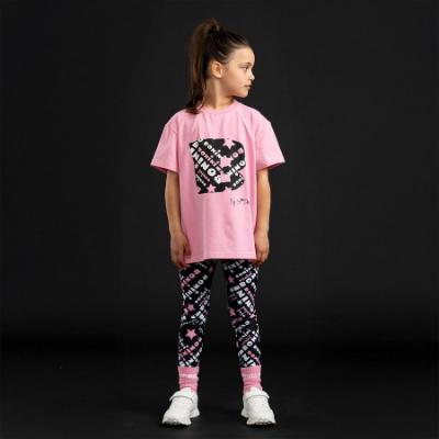 Picture of Bonini by A* Dee Dynamic Oversized Logo T-shirt - Peony Pink