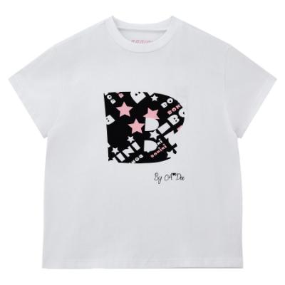 Picture of Bonini by A* Dee Dynamic Oversized Logo T-shirt - White