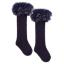 Picture of Beau KiD Girls TuTu Tulle Ruffle Knee Socks With Satin Bow - Navy Blue