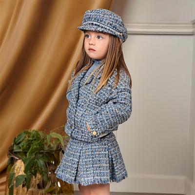 Picture of Abel & Lula Girls Tweed Cap- Sky Blue