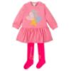 Picture of Agatha Ruiz De La Prada Winter Collection Girls Embroidered Dress & Tights Set X 2 - Strawberry Pink