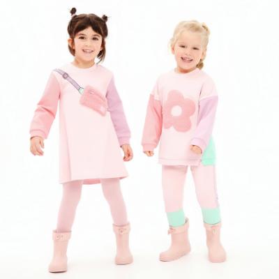 Picture of Agatha Ruiz De La Prada Winter Collection Girls Dress & Tights Set X 2 - Pink Lilac Peach