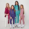 Picture of Ansandro Kids Activewear Ribbed Zipped Top & Leggings Set - Winter Rose