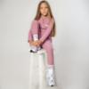 Picture of Ansandro Kids Activewear Ribbed Zipped Top & Leggings Set - Winter Rose