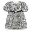 Picture of Abel & Lula Girls Embroidered Dress With Ribbons - Ivory Black