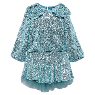 Picture of Abel & Lula Girls Sequin Top & Flared Skirt Set X 2 - Aqua