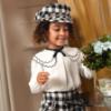 Picture of Abel & Lula Girls Tweed Cap - Black Ivory