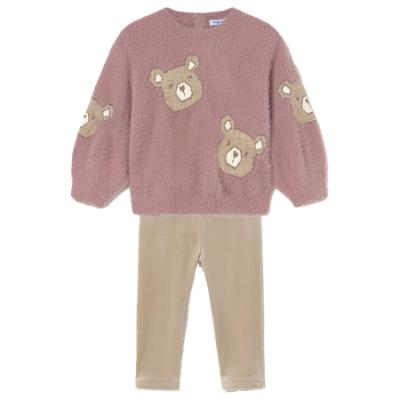 Picture of Mayoral Toddler Girls winter collection fluffy jumper and legging set