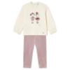 Picture of Mayoral Toddler Girls Winter Girlie Top & Velour Leggings Set X 2 - Ivory Pink