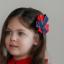 Picture of Miranda Baby Girls Velvet Bow Rosette Hairclip - Red Navy