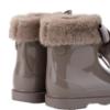 Picture of Igor Bimbi Soft Fur Cuff Ankle Rain Boot - Taupe