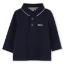 Picture of BOSS Toddler Boys Long Sleeve Pique Cotton Polo Top - Navy White