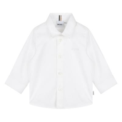 Picture of BOSS Toddler Boys Mini Me Long Sleeve Shirt - White