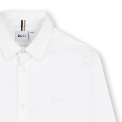Picture of BOSS Boys Long Sleeve Traditional Shirt - White White