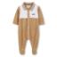 Picture of BOSS Baby Boys Logo Velour Sleepsuit - Beige