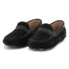 Picture of BOSS Boys Suede & Leather Moccasin Loafer - Black