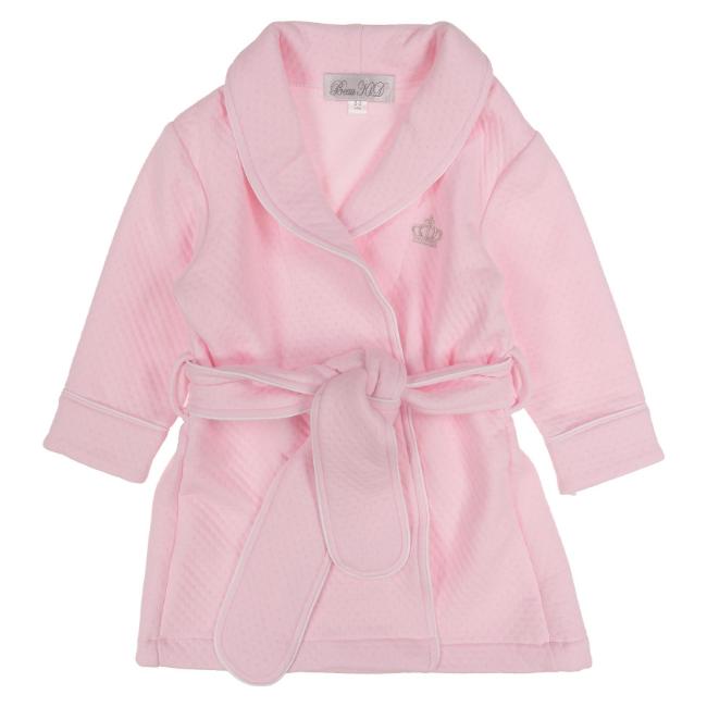 Picture of Beau KiD Girls Pointelle Dressing Gown With Crown - Pink