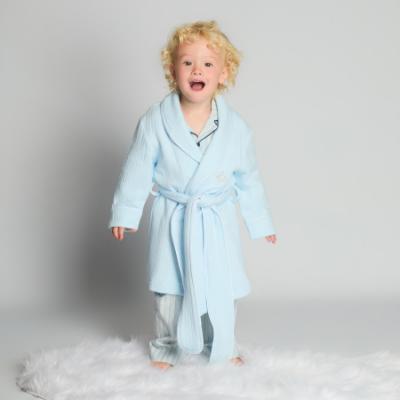 Picture of Beau KiD Boys Embroidered Teddy Pocket Stripe Pyjamas Set X 2 - Blue Ivory