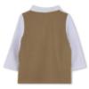 Picture of BOSS Toddler Boys Long Sleeve Two Tone Polo Top - White Cookie Beige