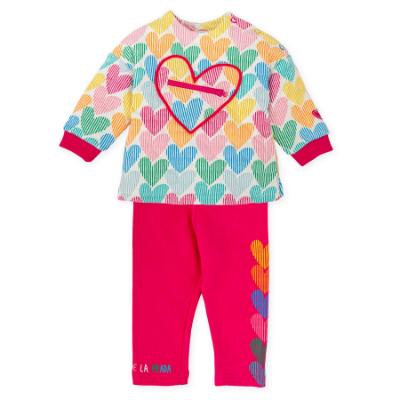 Picture of Agatha Ruiz De La Prada Winter Collection Girls Tunic & Leggings Set X 2 - Fuchsia Multi