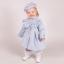 Picture of Beau KiD Girls Ruffle Herringbone Jacket & Beret Set X 2 - Pale Blue