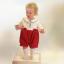 Picture of Beau KiD Boys  Embroidered Soldier Herringbone Romper - Winter Red
