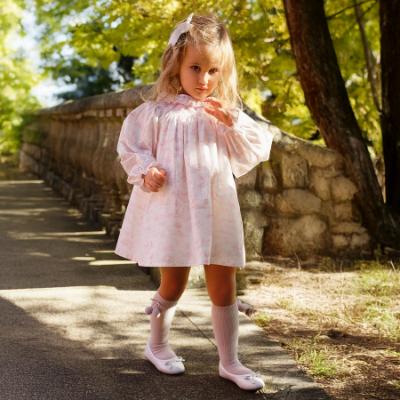 Picture of Deolinda Baby Girls Romera Smocked Dress & Pants Set X 2 - Ivory Pink