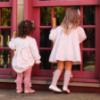 Picture of Deolinda Baby Girls Romera Smocked Toile Cotton Romper - Ivory Pink