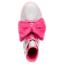 Picture of Lelli Kelly Rue Big Velour Bow Mid Boot With Inside Zip - Metallic Silver Glitter