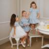 Picture of Deolinda Chic Girls Tweed Dress With Tulle Skirt - Blue