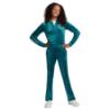 Picture of Juicy Couture Girls Diamante Bootcut Velour Jogger - Spruced Up Green
