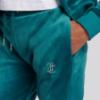 Picture of Juicy Couture Girls Diamante Bootcut Velour Jogger - Spruced Up Green