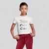Picture of Juicy Couture Girls Slogan Tee With Ruched Sides - Vintage Heather Marl