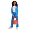 Picture of Juicy Couture Girls Panel Diamante Velour Hoodie & Straight Leg Jogger Set X 2 - Regatta Blue
