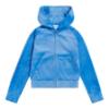 Picture of Juicy Couture Girls Panel Diamante Velour Hoodie & Straight Leg Jogger Set X 2 - Regatta Blue