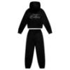 Picture of Juicy Couture Girls Zip Through Velour Hoodie & Relaxed Jogger Set X 2 - Jet Black