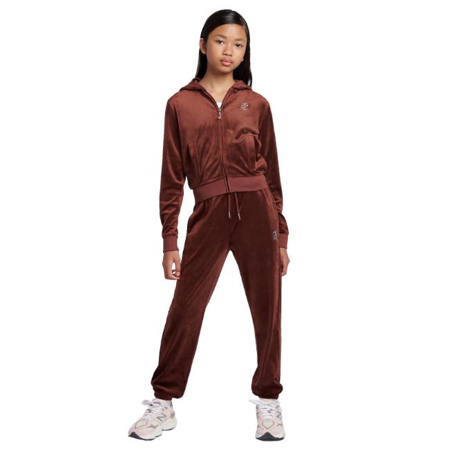 Picture of Juicy Couture Girls Zip Through Velour Hoodie & Relaxed Jogger Set X 2 - Bitter Chocolate