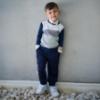 Picture of Bimbalo Baby Boys Sweater Trousers Shirt Set X 3 - Ivory Navy Beige