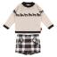 Picture of Foque Boys Horses Sweater  & Check Shorts Set X 2 - Brown Beige Black