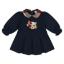 Picture of Deolinda Girls Teddy Drop Waist Dress  - Navy Red