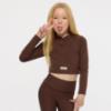 Picture of Ansandro Kids Activewear Ribbed Top & Leggings Set - Chocolate