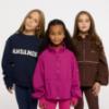Picture of Ansandro Kids Activewear Ribbed Top & Leggings Set - Chocolate