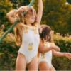 Picture of Meia Pata Girls Pears Cayo Coco Swimsuit - Lemon Green