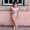 Picture of Meia Pata Girls Stripes Colour Cayo Coco Swimsuit - Multi